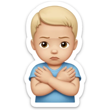  🥺 Pero con manitas y cruzadas como un bebé diciendo porfis y sacando su trompita sticker