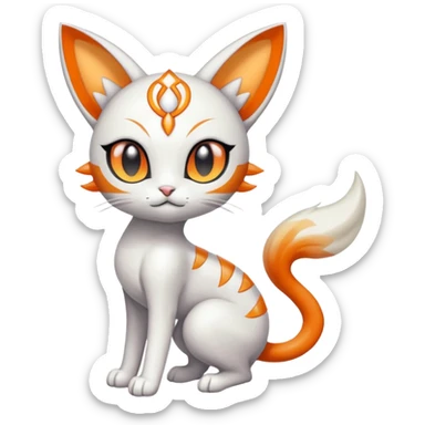 Meloetta-Gatomon-Pokémon-Digimon-Fakémon-fusion-hybrid-creature sticker