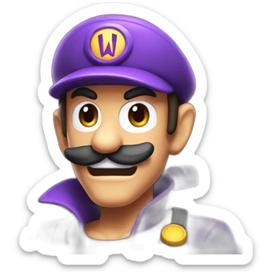 Waluigi sticker