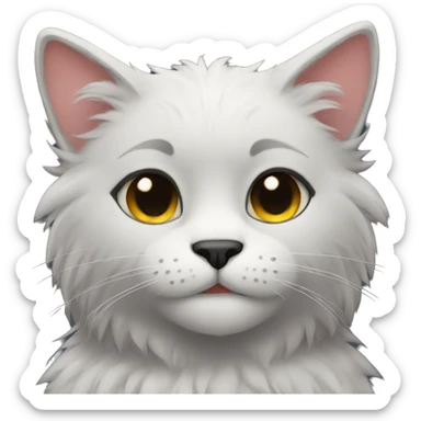 black furry anthro cat sticker