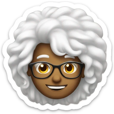 Arabian withe big hair and glasses sticker