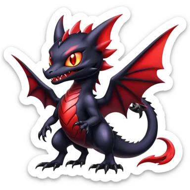 Shiny Epic Badass Evil Noibat-Salandit-Darkrai-Litten-Hybrid sticker