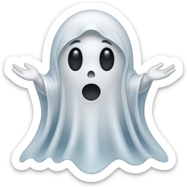 I need a spirit emoji like a ghost but very whispy and airy looking, not so emoji or fake looking make it more realistic  sticker