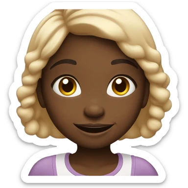 cute black little girl waving at camera sticker