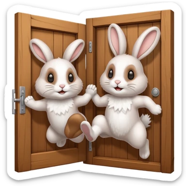 I want the alliance leader to kick me out of the alliance and close the door, so that they both look like rabbits. sticker