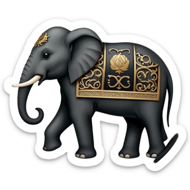Republican Party elephant but in a Game Of Thrones Intro Sigil Form - in a square picture frame sticker