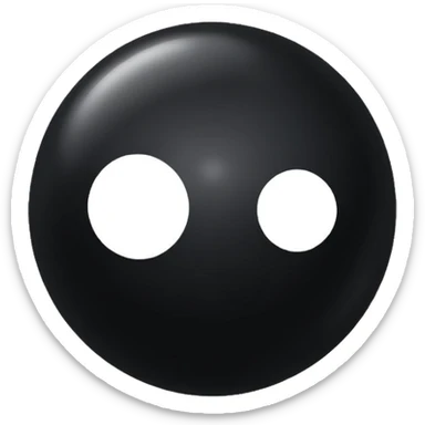 Black Ball with MB written on it. Nothing else no holes. sticker