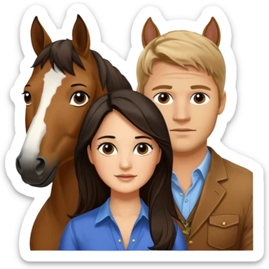 Danica mckellan with brown eyes and trevor donovan with horse sticker