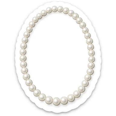 white pearl necklace sticker