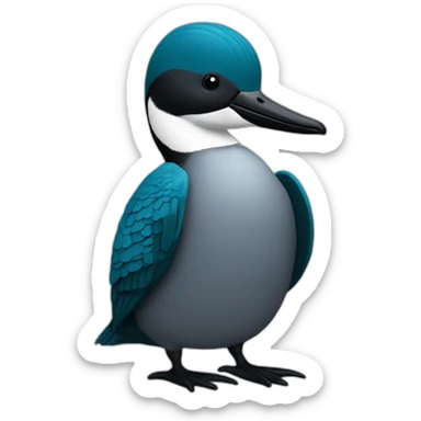 a minnesota loon, wearing a tech bro uniform sticker