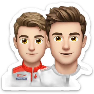 Charles leclerc and Max Verstappen sticker