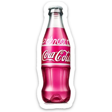 Pink Coca-Cola bottle sticker