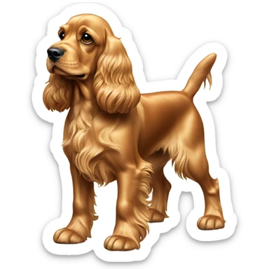 Dog-golden-english-cocker-spaniel-full-body-standing sticker