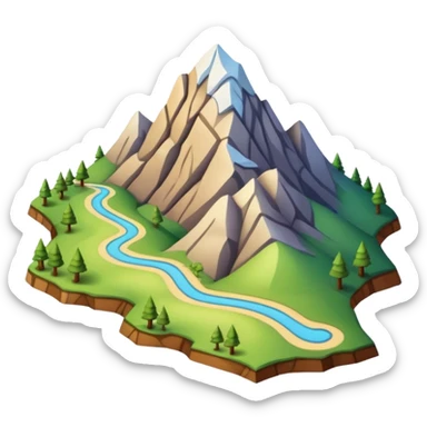 Map for hiking sticker