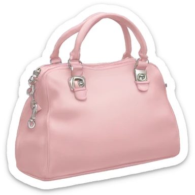 Light Pink bag with silver hardware y2k early 2000s sticker