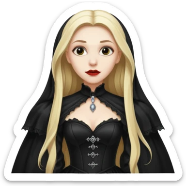 Bride of Dracula with long blonde hair sticker