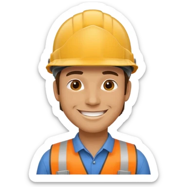 man wearing safety helmets sticker
