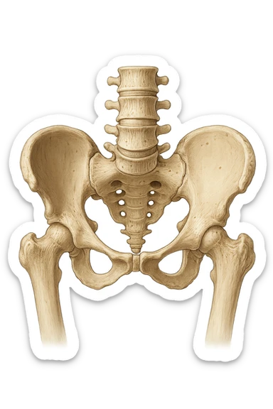 ossa del bacino umano realistico anatomico sticker