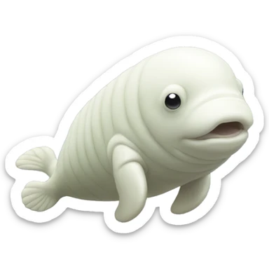 Tardigrade beluga whale with legs sticker