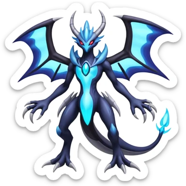 Lunala-Darkrai-Dialga-Fakémon-hybrid-creature (full body)  sticker