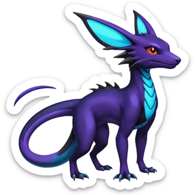 Shiny Salandit-Umbreon-Nargacuga-Noivern-Noibat-Hybrid (Full body) sticker