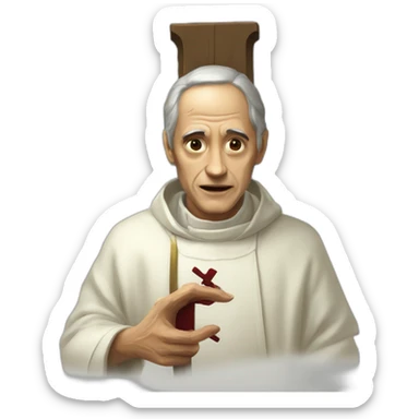 sacerdote con crucifijo película el exorcista sticker