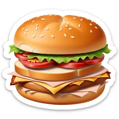 Smoked barbecue turkey sandwich  sticker