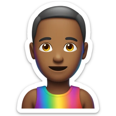 make a rainbow human sticker