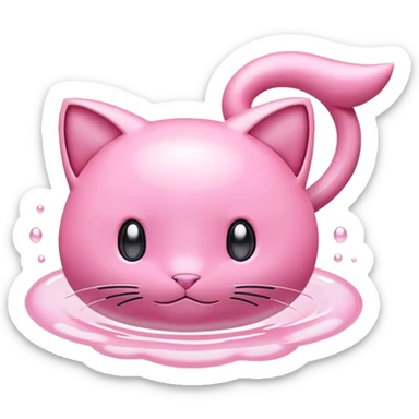 pink Mew Pokemon floating sticker
