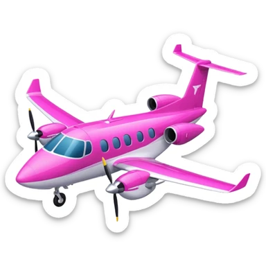 tiny pink (RGB: 220, 20, 120) turboprop aircraft sticker
