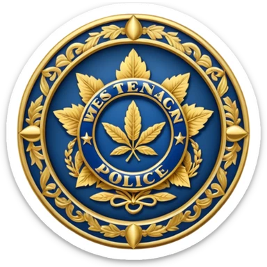  western police badge of tobacco sticker