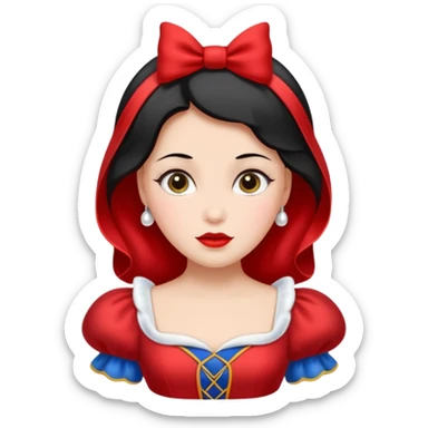 sash with snowwhite's face on it sticker