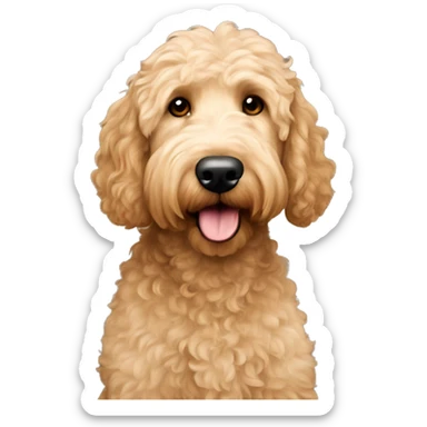 Tan Goldendoodle  sticker