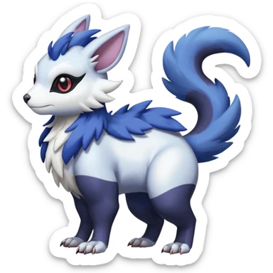Shiny Furret-Absol-Noibat-Protogen-Vernid-Sergal-Hybrid (Full body) sticker