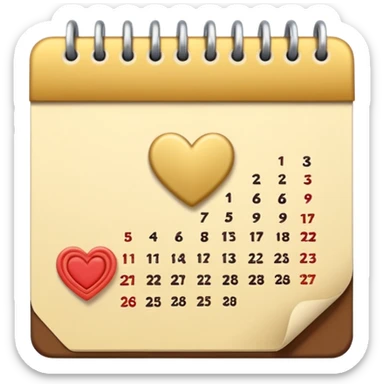 cute kalender , really light yellow/gold/brown themed with maybe a little heart on it. its paper in it and rings at the top of it where the paper is on. it needs to look like its drawed of smt and the rings at the top instead.  sticker