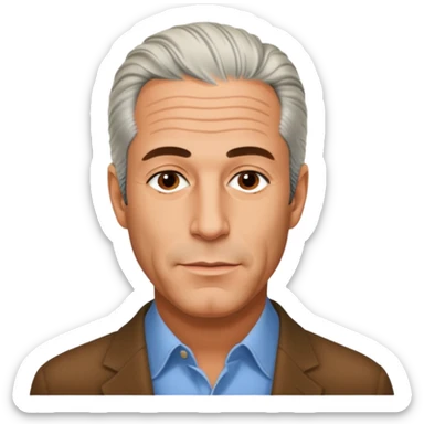 Photo-accurate hyperrealistic real life Jeffrey Epstein outside VOGUE trendy aesthetic  sticker
