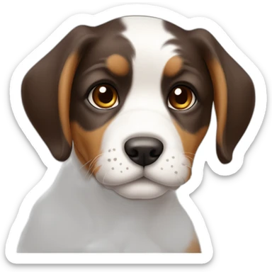bodegueiro tricolor puppy 1 eye sticker