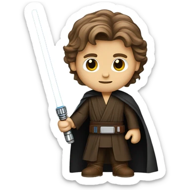 Anakin skywalker holding a lightsaber  sticker