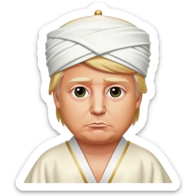 donald trump wears circumcision ceremony outfit sticker