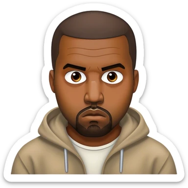 Kanye west looking mad a at a Jewish Israeli person  sticker