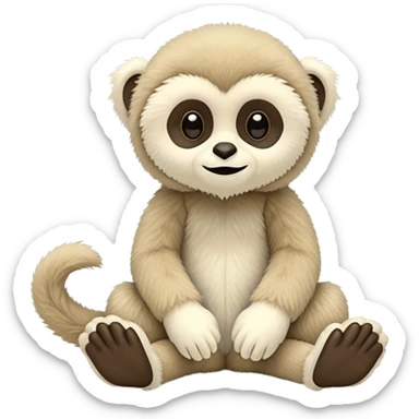 jellycat style stuffed animal: lar gibbon sticker