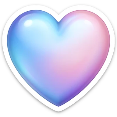 Moonstone heart pink purple blue pastel sticker