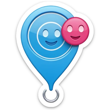 Ozon order pickup point in the brand's blue (digital blue) and raspberry colors sticker