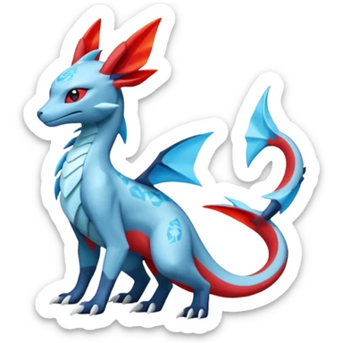 Salandit-Glaceon-Salamence-hybrid-fusion (full body) sticker