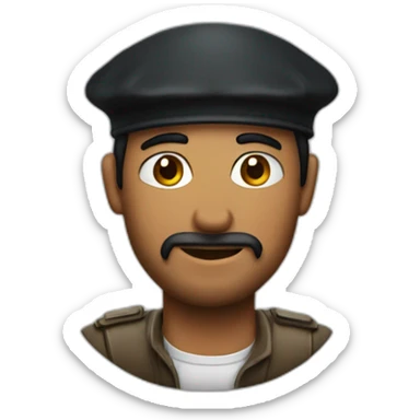 A man with a kippa sticker