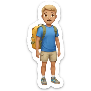 create a emoji for my male friend who is going back home for one month vacation sticker