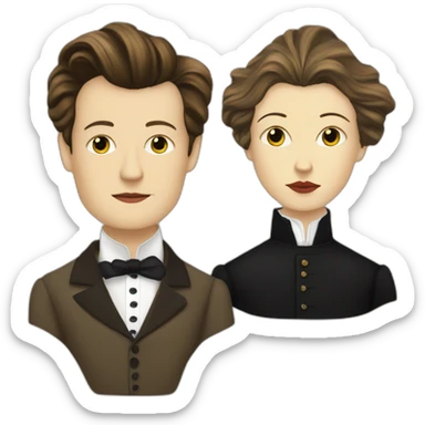 Rimbaud and verlaine in love sticker