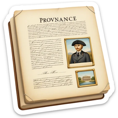 Provenance research of an artwork  sticker