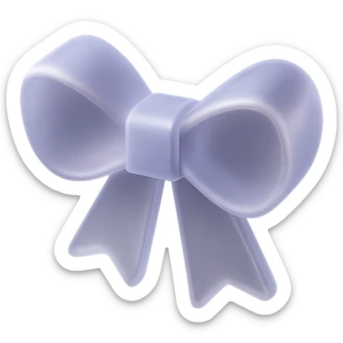 soft lavender bow with frosted matte glass texture sticker