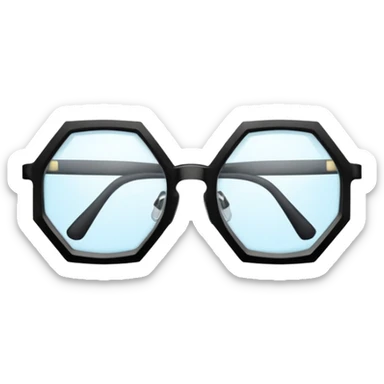 hexagon glasses sticker
